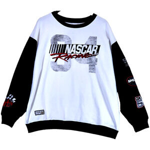NASCAR 94 Racing Daytona 500 Freeze NY Speedway Sweatshirt White Black XL NWT
